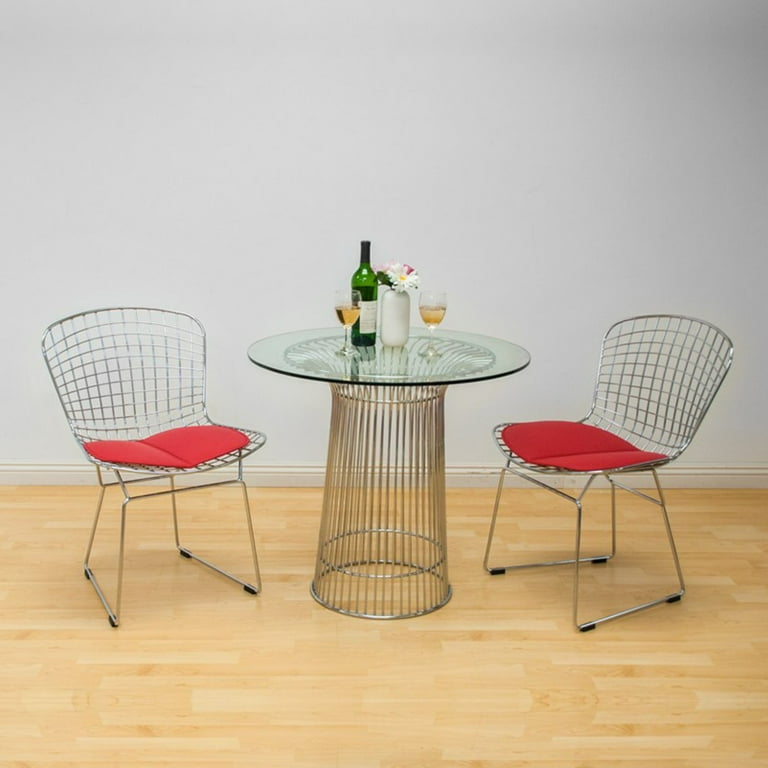 Chrome wire online dining chairs