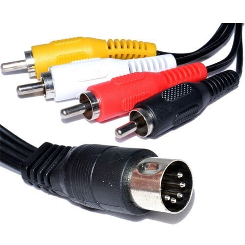 5FT RCA AV Audio Video Cable Compatible With Commodore 64, Atari, TI-99/4A, Spectravideo Retro Game Console TV Connection Cord