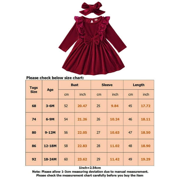 LUXUR Newborn Swing Two Piece Outfits Cute Beach Party Dress Wine Red 86cm