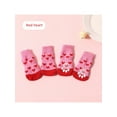 thumbnail image 1 of 4pcs/Pack Plush & Cute Patterned Pet Socks With Anti-Slip Sole, 1 of 4