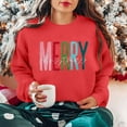 thumbnail image 5 of Craaazy Women's Christmas Shirt Long Sleeve Merry Christmas Sweatshirts Casual Pullover Tops Gifts, 5 of 9