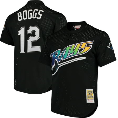 Wade Boggs Tampa Bay Rays Mitchell & Ness Cooperstown Collection 1991 Mesh Batting Practice Jersey - (Best Throwback Baseball Jerseys)