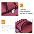 thumbnail image 4 of 5V USB Constant Heating Insulation Bag, Lunch Box Bag, Handheld Electric Thermal Bag for Car Truck Office 8.7 x 6.7 x 3.9in [Burgundy], 4 of 9