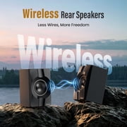 Bobtot Surround Sound Systems Wireless Rear Satellite Speakers - 800W 6.5inch Subwoofer 5.1/2.1 Channel Home Theater Systems with ARC Optical Bluetooth Input