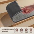 thumbnail image 5 of SIXHOME Non Slip Stair Treads for Wooden Steps 15 Pack 8"x30" Natural Woven Stair Rugs Carpet Stair Tread Rubber Backing Washable Polyester Stair Mats Set Indoor Gray, 5 of 6