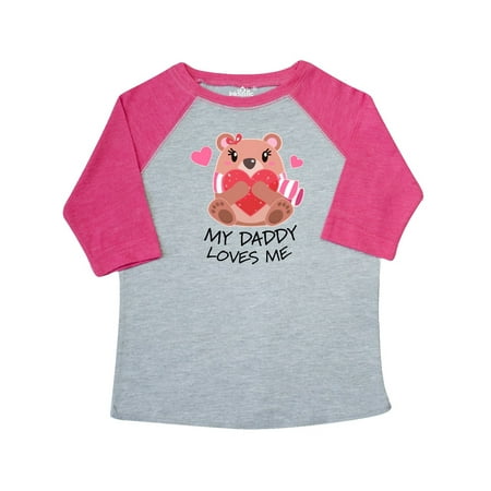My Daddy Loves me- bear and hearts Toddler T-Shirt