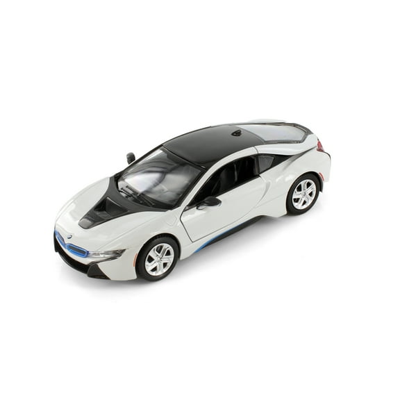 2018 BMW i8 Coupe, Silver w/Black Accents - Showcasts 71359D - 1/24 Scale Diecast Model Car