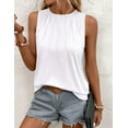 thumbnail image 5 of Zeagoo Crew Neck Tank Top Women 2025 Summer Loose Fit Tunic Tops Dressy Tanks Basic Sleeveless Shirt, 5 of 5