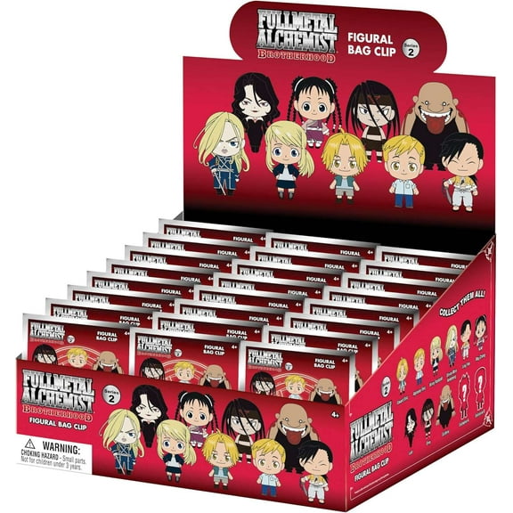 3D Figural Keyring Full Metal Alchemist Series 2 Mystery Box (24 Packs)