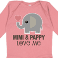 thumbnail image 4 of Inktastic Mimi and Pappy Love Me Elephant Boys or Girls Long Sleeve Baby Bodysuit, 4 of 5