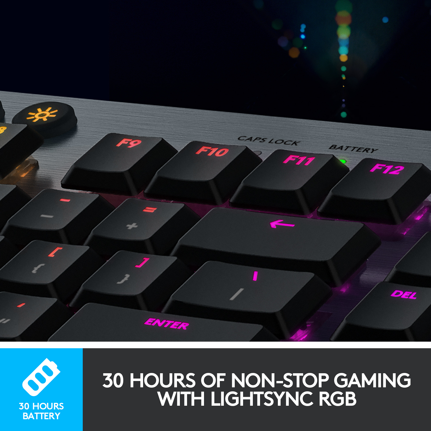Logitech G915 LIGHTSPEED RGB Mechanical Gaming Keyboard, Low Profile GL Clicky Key Switch - image 5 of 9