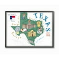 thumbnail image 3 of Stupell Texas Landmarks and Flag Illustrated Map Framed Art, 11 x 14, Design By Artist Carla Daly - Multi-Color 11 x 14, 3 of 5