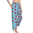 thumbnail image 2 of Xecao Strawberries Women's Straight Lounge Pajama Pants: The Epitome of Relaxed Sleepwear, 2 of 9