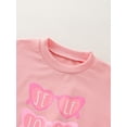 thumbnail image 6 of Suealasg Kids Girls Valentines Day Sweatshirt Dress 6M 1T 2T 3T 4T 5T Little Girls Spring Long Sleeve Round Neck Sunglasses Print Pullover Dress, 6 of 9