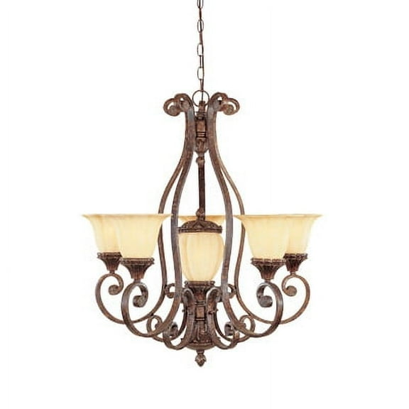 Designers Fountain 98785 Six Light Up Lighting Chandelier from the Astor Manor C