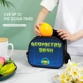 thumbnail image 5 of Geometry Dash Lunch Bag, Insulated Lunch Box Large Capacity Reusable Insulated Cooler Lunch Totes Bag for Work Office Camping Travel Picnic, 5 of 7