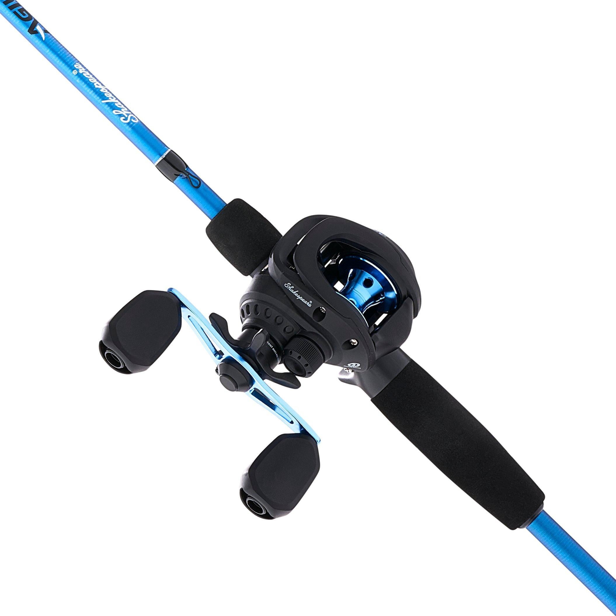 3 piece bass rod bait baitcasting combo One Fishing Reel Combo, Fishing Pole with Graphite 2Pc Blanks - Blue -Left Handed stretching ID:9.5 Abu Garcia Ambassadeur 5600 handers is a versatile