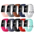 thumbnail image 2 of Correa deportiva de silicona para reloj inteligente, pulseras de repuesto, compatibles con Fitbit Charge 3, 2 of 5