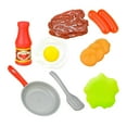 thumbnail image 4 of figatia 8 Pieces Kitchen Playset Kitchen Cooking Pan Playset Realistic Role Play Pretend Argent, 4 of 9