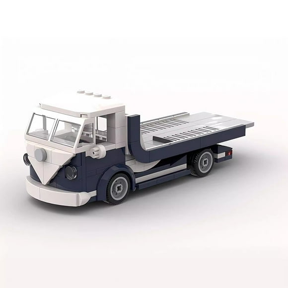 Bricklink Technical Car 10220 Creative VW T1 Mini Scale Tow Truck 6 Stud Vehicles Speed Champions Building Blocks Kid Toys Gift