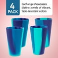 thumbnail image 7 of IMPRESA 4-Pack 16 oz Shatterproof Silicone Cups & Drinking Glasses - Blue Swirl Insulated Silicone Drink Tumblers - Unbreakable Drinkware for Hot & Cold Beverages, 7 of 7
