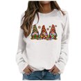 thumbnail image 3 of WEAIXIMIUNG Chandail en Molleton pour Femmes Col Rond Fermeture Éclair Mode de Noël Décontractée Imprimé Bonhomme de Neige Pull à Manches Longues Sans Chapeau, 3 of 6