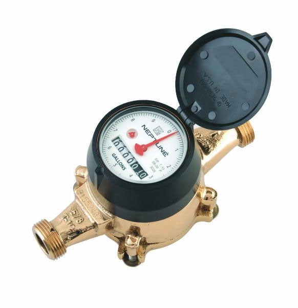 Neptune 5/8x3/4 NEW T-10  Direct Read Water Meter NSF61 And Couplings 