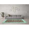 thumbnail image 3 of Ahgly Company Indoor Rectangle Oriental Light Blue Traditional Area Rugs, 5' x 8', 3 of 4