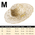 thumbnail image 2 of Sombrero para mascotas Sombrero de paja ajustable Hawaii jardín sol cubo gorra para perros pequeños cachorros gatos, 2 of 5