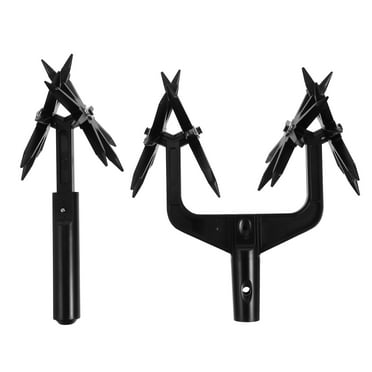 Masteelf 1 Set Adjustable Rotary Cultivator Manual Tiller Garden Soil Scarifier Heavy Duty Weeder Tool for Yard Work