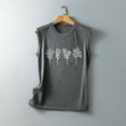 thumbnail image 5 of WXLWZYWL Tank Tops for Women 2023 Plant Print Shirt Solid Color Round Neck Blouse Sleeveless Floral Shirts Vintage Graphics Top My Order T Shirt Clearance Sale Cheap Shirts, 5 of 5