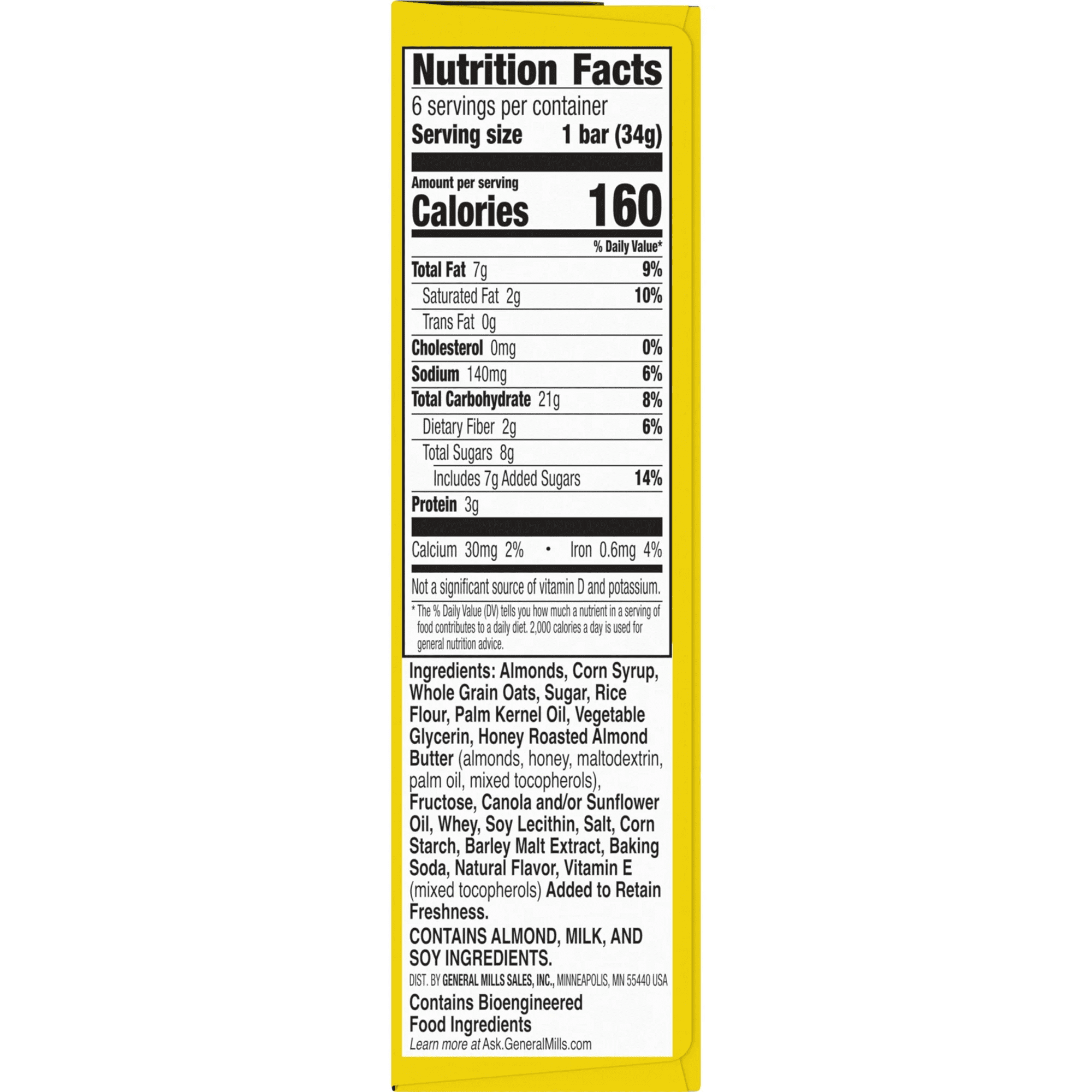 3-Pack Nature Valley Almond Sweet & Salty Nut Granola Bars (6 Bars Each) with Blue Water Bottle by ValueNest