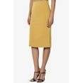 thumbnail image 3 of TheMoogan Jupe Crayon Midi Élastique Taille Haute en Tricot Extensible pour Bureau Femme, 3 of 7