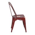 thumbnail image 3 of Bristow Chaise en Métal Sans Accoudoirs Rouge Antique Lot de 2, 3 of 5