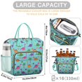 thumbnail image 5 of Light Blue Dinosaur Palm Pattern Womens Lunch Box for Work,Insulated Large Lunch Bag for Tween and Teen,Loncheras Para Mujer,Leakproof Adult Lunch Bag for Work,Beach,Travel,Picnic,Camping, 5 of 7