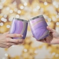 thumbnail image 2 of 12oz Insulated Wine Tumbler with Lid & Straw, Stainless Steel Egg Shape Cup, Liquid & Marble Print, 2 of 5