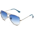 thumbnail image 2 of Samba Shades Unisex Classic Aviator Sunglasses Gold Frame Blue Lens - Glen & Ivy Sky Inspired, 2 of 4