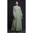 thumbnail image 2 of Bimba Robe Maxi d'Été Décontractée pour Femmes en Georgette Mousse à Imprimé Floral d'Anémone et de Fleurs Bleu Lavande, Taille Élastique Longue - X-Grand, 2 of 5