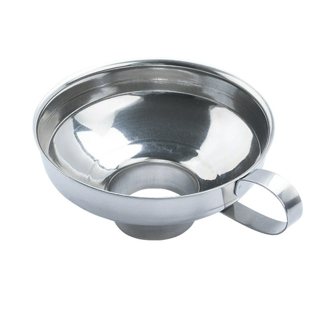 CAROOTU Stainless Steel Wide Mouth Funnel for Beans Jam Food Powder Kitchen Gadgets