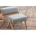 thumbnail image 5 of Rocking Chair With Ottoman, Upholstered Rocking Armchair with Cushion and Footrest, Reading Chair for Bedroom, Living Room, Dorm Rooms, Garden and Courtyard,Light Grey, 5 of 7