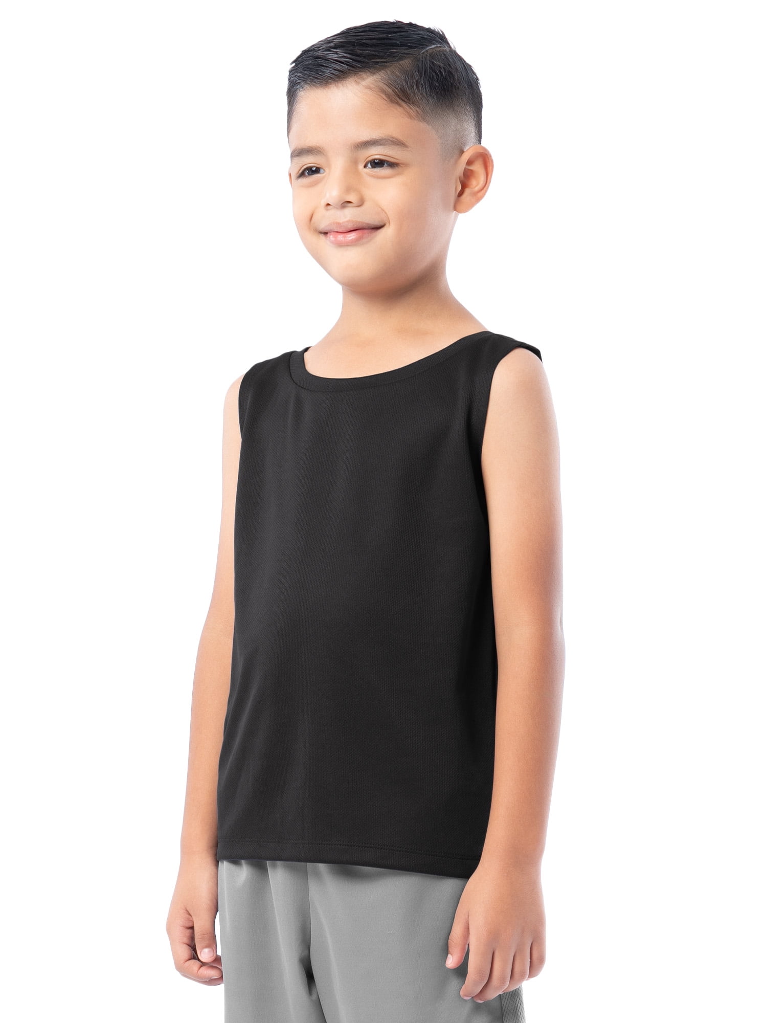 Athletic Works Boys Core Active Muscle Tank Top, 2-Pack, Sizes 4-18 & Husky