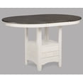 thumbnail image 3 of Contemporary 5pc Counter Height Dining Room Set Storage Extendable Table Chair Chalk Gray Finish Wooden Fabric Home Furniture, 3 of 3