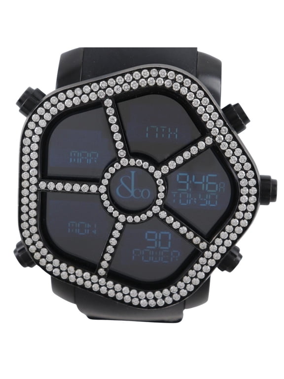 Pre-Owned JACOB & CO 5 Time Zone Ghost Watch GMT JC-GST-WHD Stainless Steel x Rubber... (Good)