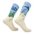 thumbnail image 1 of Men's Slow Poke Socks Funny Offensive Turtle Beach Joke Footwear, 1 of 4