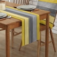 thumbnail image 2 of Table Runner Dresser Scarves 70 Inch Long, Vintage Farm Wooden Grain Linen Dining Table Runners Gray Yellow Wood Barn Tabletop Scarf for Wedding Holiday Party Kitchen, 2 of 7
