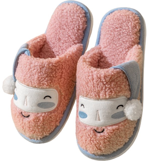 Coofit Christmas Slippers Unisex Thickened: Non-skid Cute Winter Slippers Fluffy Slides