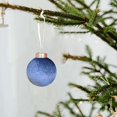 thumbnail image 5 of 15 Pcs Velvet Christmas Balls Bulk Flocked Christmas Tree Ball Ornaments Plastic Xmas Decorative Hanging Ornaments Blue Christmas Ornaments Christmas Tree Decorations set, 5 of 7