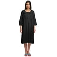 thumbnail image 2 of Moomaya Solid Round Neck Nursing Sleepwear WoMen's Cotton Nightdress Gown, 2 of 6