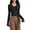 Black, variant on EDFBUYKRS Pleated Blouses for Women Long Sleeve Shirts Dressy Tunic Tops Crewneck Clothes S