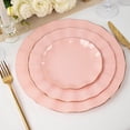 thumbnail image 4 of Balsa Circle 10 Dusty Rose 11" Round Disposable Salad Dinner Plastic Plates Gold Wavy Trim Wedding Party Tableware, 4 of 8